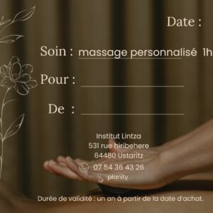 Massage personnalisé 1h